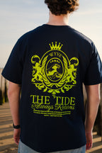 CLASSIC TEE NAVY BLUE & LIME YELLOW