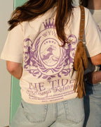 CLASSIC TEE NAVY CREAM & VIOLET