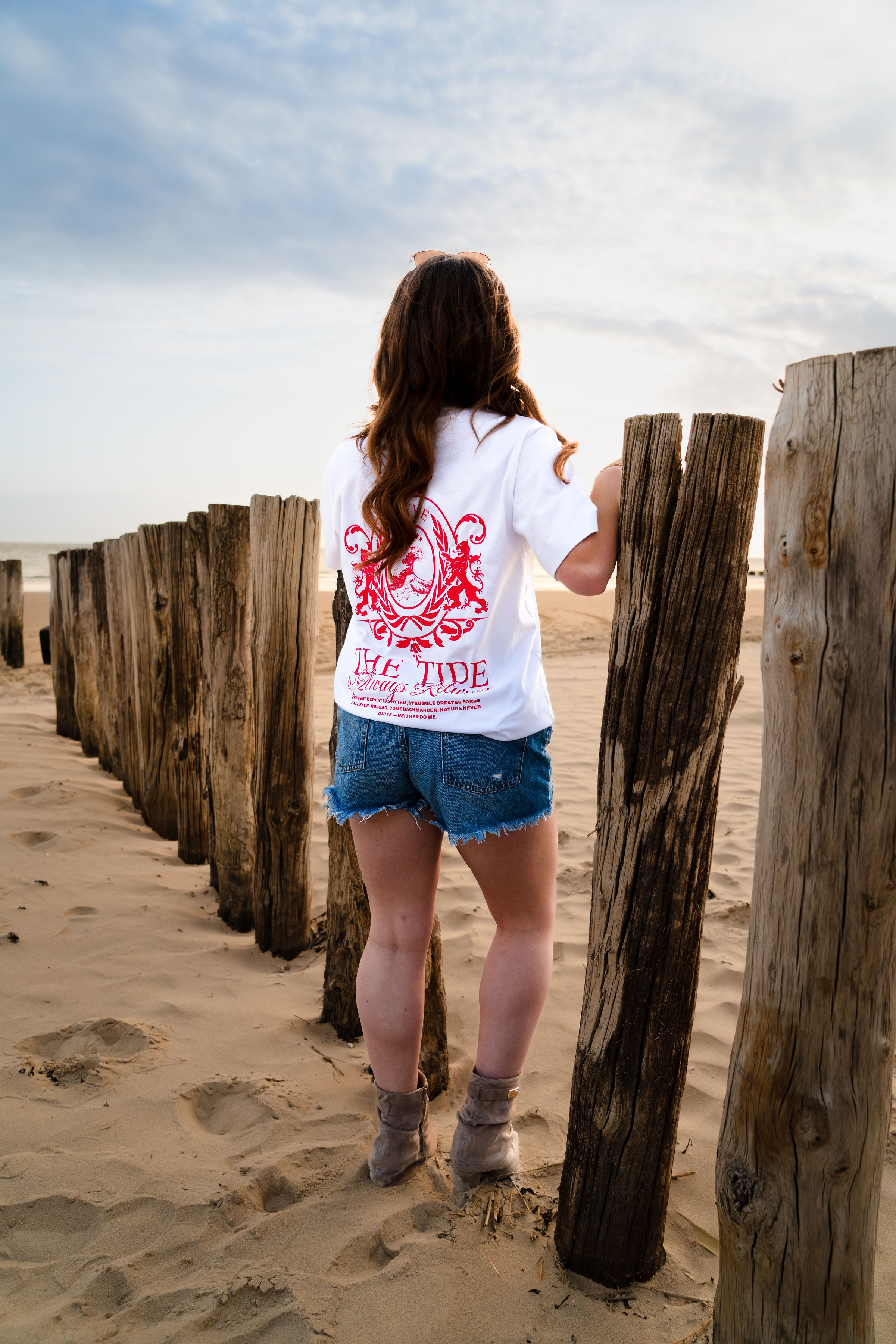 CLASSIC TEE WHITE & PINK