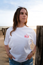 CLASSIC TEE WHITE & PINK